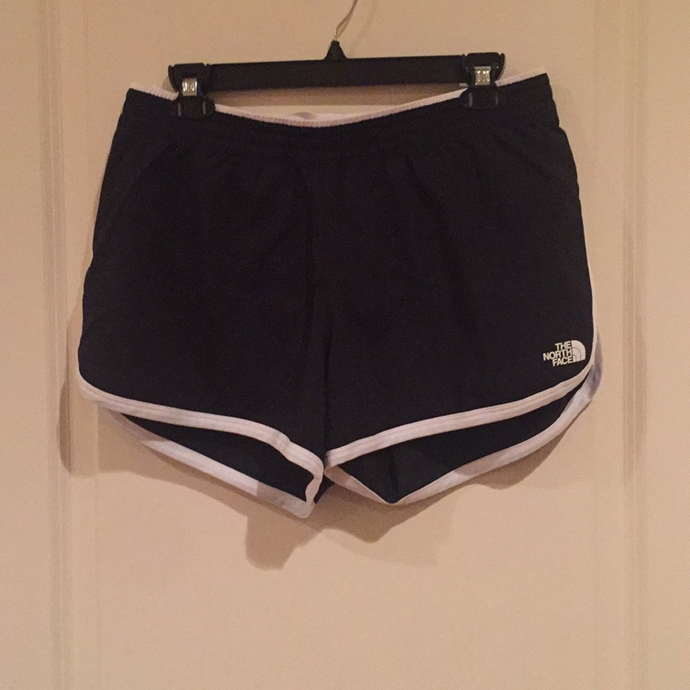 The north face black & white shorts